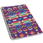 Pastel shapes rows on a purple background                                                                   5.5  x 8.5  Notebook New