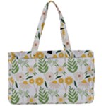 Flowers on a white background pattern                                                                 Canvas Work Bag