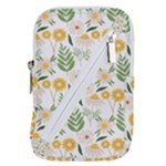 Flowers on a white background pattern                                                                 Belt Pouch Bag (Large)