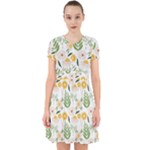 Flowers on a white background pattern                                                                      Adorable in Chiffon Dress