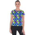Colorful stars pattern                                                                    Short Sleeve Sports Top