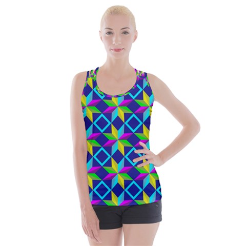 Colorful stars pattern                                                                    Criss cross Back Tank Top from UrbanLoad.com