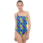 Colorful stars pattern                                                                    Classic One Shoulder Swimsuit