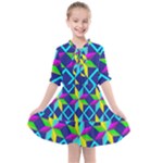 Colorful stars pattern                                                                  Kids  All Frills Chiffon Dress