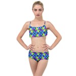 Colorful stars pattern                                                                   Layered Top Bikini Set
