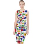Colorful rectangles                                                                        Midi Bodycon Dress