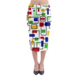 Colorful rectangles                                                                        Midi Pencil Skirt