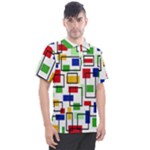 Colorful rectangles                                                             Men s Polo Tee