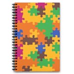 Retro colors puzzle pieces                                                                        5.5  x 8.5  Notebook New