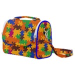 Retro colors puzzle pieces                                                                     Satchel Shoulder Bag