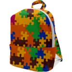 Retro colors puzzle pieces                                                                    Zip Up Backpack