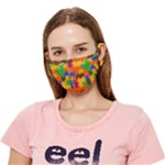 Retro colors puzzle pieces                                                                    Crease Cloth Face Mask (Adult)