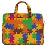 Retro colors puzzle pieces                                                                    MacBook Pro Double Pocket Laptop Bag