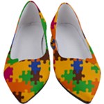Retro colors puzzle pieces                                                                   Women s Block Heels
