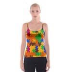 Retro colors puzzle pieces                                                                        Spaghetti Strap Top