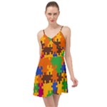 Retro colors puzzle pieces                                                                           Summer Time Chiffon Dress