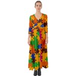 Retro colors puzzle pieces                                                                           Button Up Boho Maxi Dress