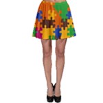 Retro colors puzzle pieces                                                                        Skater Skirt