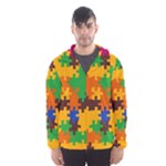 Retro colors puzzle pieces                                                                        Mesh Lined Wind Breaker (Men)