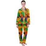 Retro colors puzzle pieces                                                                     Satin Long Sleeve Pyjamas Set