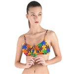 Retro colors puzzle pieces                                                                      Tie Up Cut Bikini Top