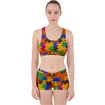 Retro colors puzzle pieces                                                                        Work It Out Sports Bra Set