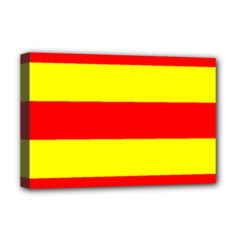 Aust Agder Flag Deluxe Canvas 18  x 12  (Stretched) from UrbanLoad.com