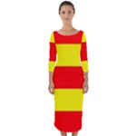 Aust Agder Flag Quarter Sleeve Midi Bodycon Dress