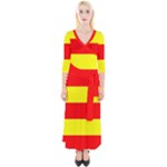 Aust Agder Flag Quarter Sleeve Wrap Maxi Dress