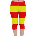 Aust Agder Flag Velvet Capri Leggings 