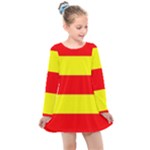 Aust Agder Flag Kids  Long Sleeve Dress