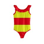 Aust Agder Flag Kids  Frill Swimsuit
