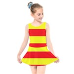 Aust Agder Flag Kids  Skater Dress Swimsuit