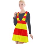 Aust Agder Flag Plunge Pinafore Velour Dress