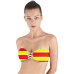 Aust Agder Flag Twist Bandeau Bikini Top