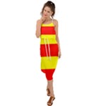 Aust Agder Flag Waist Tie Cover Up Chiffon Dress