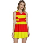 Aust Agder Flag Sleeveless High Waist Mini Dress