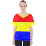 Budapest Flag V-Neck Dolman Drape Top