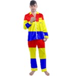 Budapest Flag Men s Long Sleeve Satin Pajamas Set