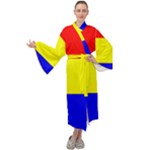 Budapest Flag Maxi Velour Kimono