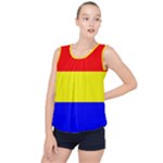 Budapest Flag Bubble Hem Chiffon Tank Top