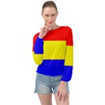 Budapest Flag Banded Bottom Chiffon Top