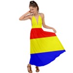 Budapest Flag Backless Maxi Beach Dress