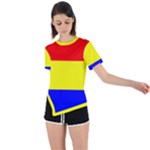 Budapest Flag Asymmetrical Short Sleeve Sports Tee