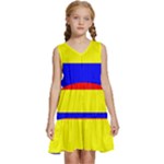 Budapest Flag Kids  Sleeveless Tiered Mini Dress