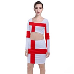 Long Sleeve Crop Top & Bodycon Skirt Set 
