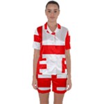 Bologna Flag Satin Short Sleeve Pajamas Set