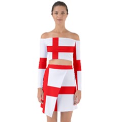 Off Shoulder Top with Skirt Set 