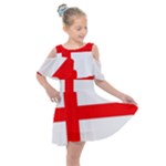 Bologna Flag Kids  Shoulder Cutout Chiffon Dress