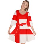 Bologna Flag Velour Kimono Dress